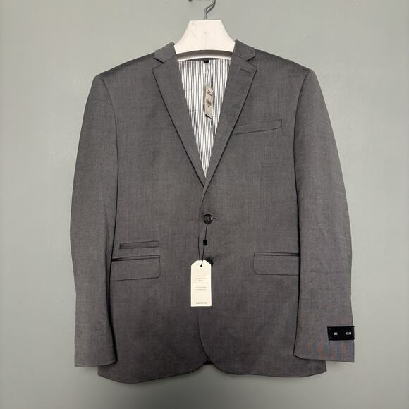 NWT EXPRESS Men’s 38S Gray Sports Jacket Blazer Suit Coat New Grey Wool Blend